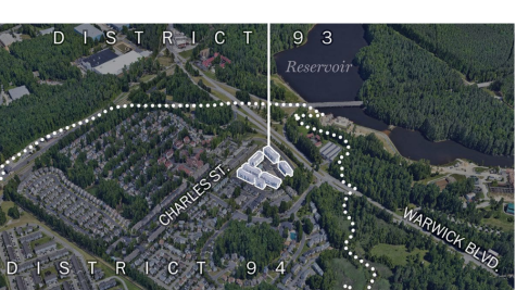 Birds-eye-view shot that shows splitting of district 93 and 94