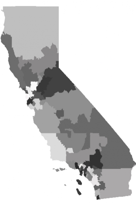A map of California districts